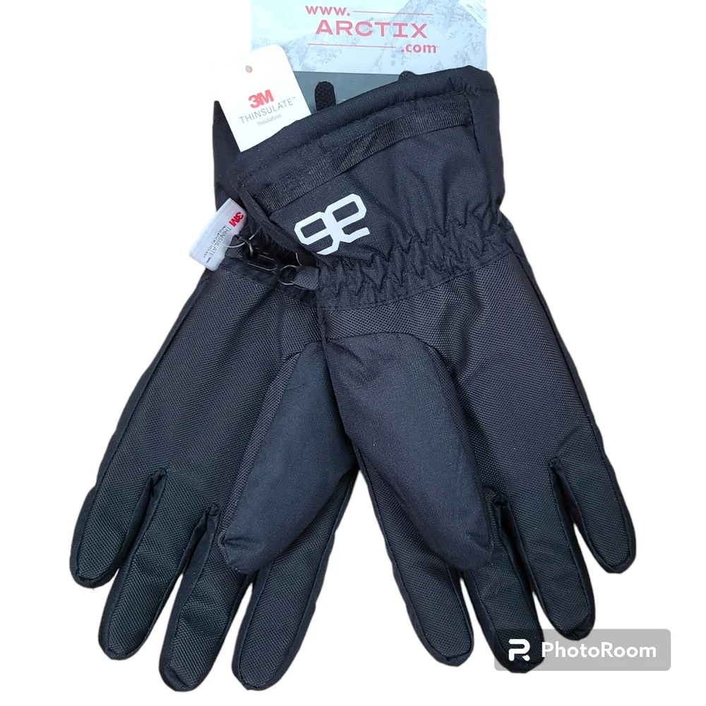 Arctix Size X-Large Black Photo Blitz 3M Thinsulate Puffer Snow Ski Gloves NWT